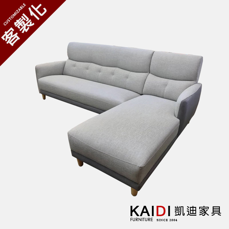 客製沙發｜A71-1015-01 麥特貓抓皮L型沙發/多尺寸｜凱迪家具