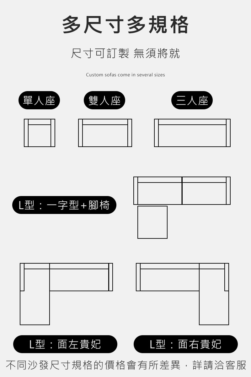 客製沙發｜A71-1015-01 麥特貓抓皮L型沙發/多尺寸｜凱迪家具